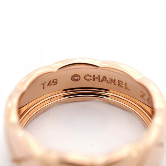 Chanel Coco Crush Ring, Beige Gold, 18KPG Pink Size 49, Women's - Picture 4 of 9